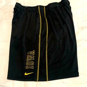 Nike Iowa Hawkeye Dri-Fit shorts.